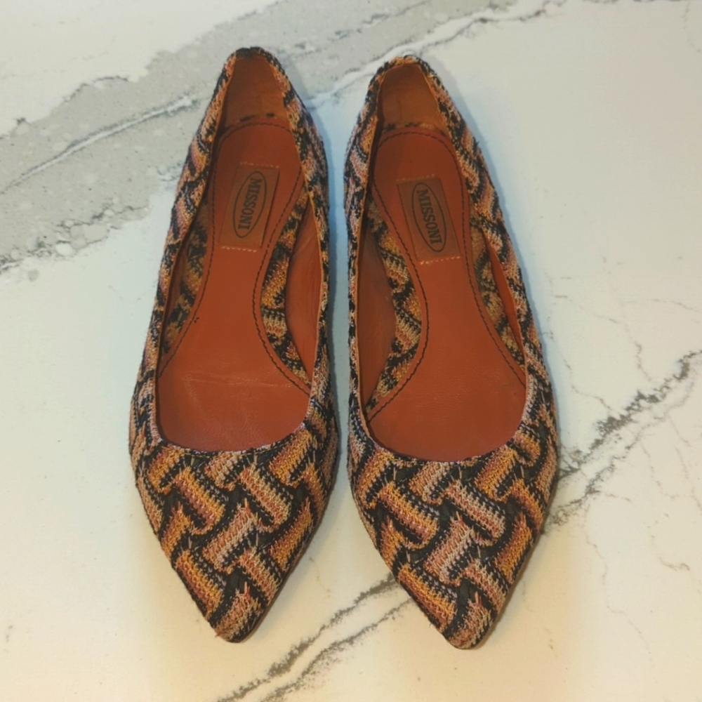 Missoni Orange Flats 37.5